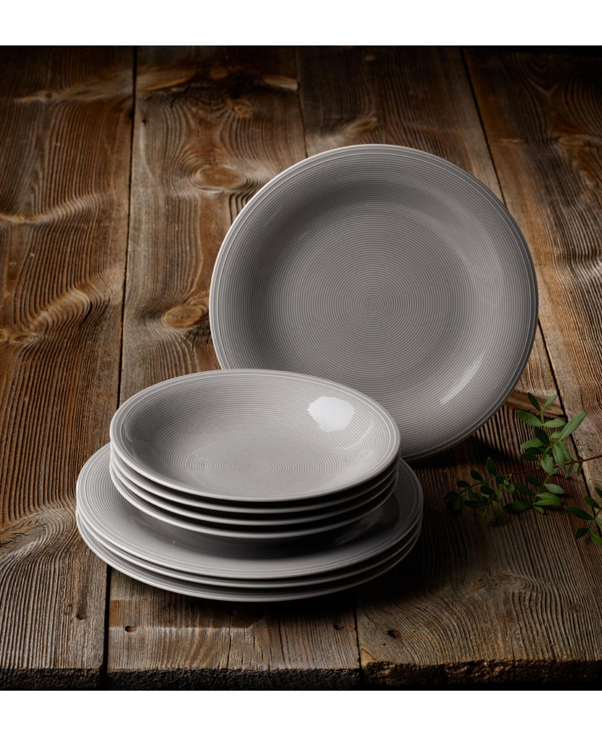 Villeroy & Boch Color Loop12 Pc. Dinnerware Set, Service for 4 - Stone Grey