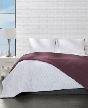 Reversible Microfiber Polka Dot Twin Comforter 3 Piece Set Bedding