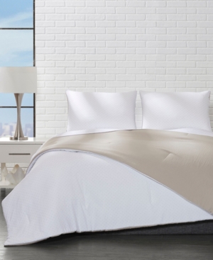 Reversible Microfiber Polka Dot Twin Comforter 3 Piece Set Bedding