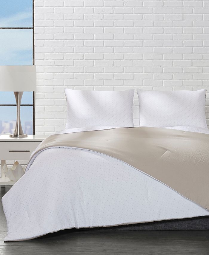 Ella Jayne Reversible Microfiber Polka Dot Twin Comforter 3 Piece Set