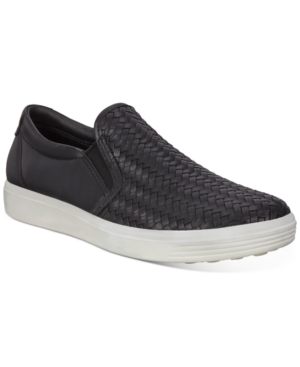 image of Ecco Women-s Soft 7 Woven Slip-On Sneakers Women-s Shoes