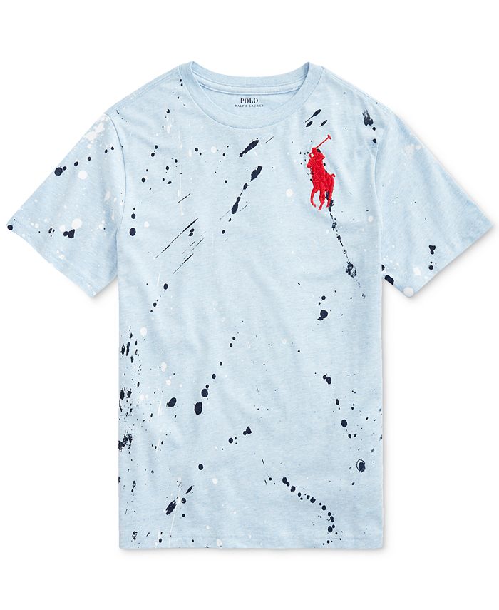 Polo Ralph Lauren Big Boys Paint-Splatter Cotton T-Shirt & Reviews - Shirts  & Tops - Kids - Macy's