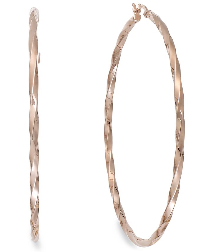 Macy's rose deals gold hoop earrings