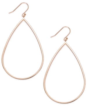 image of 14k Rose Gold Vermeil Earrings, Teardrop Dangle Earrings