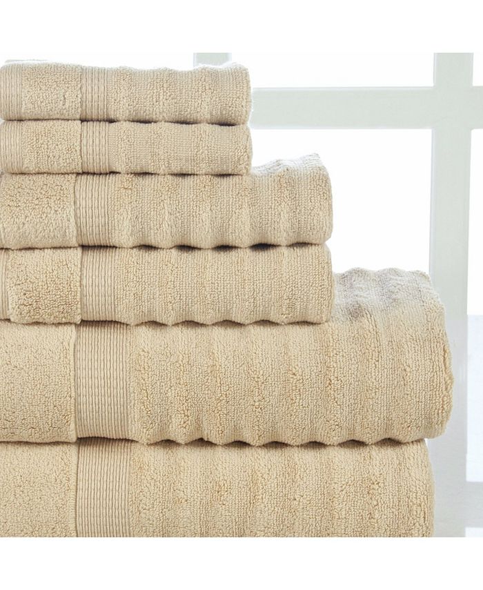 Addy Home Fashions Ribbed Towel Set - 6 Piece - Macy's