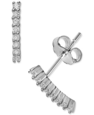 Giani Bernini - Cubic Zirconia Ear Climbers in Sterling Silver
