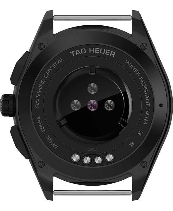 tag heuer connected modular 41 black rubber and titanium smartwatch