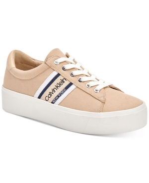 image of Calvin Klein Women-s Jinjer Canvas Sneakers Women-s Shoes