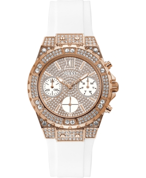 image of Guess Women-s White Silicone Bracelet Watch 39mm