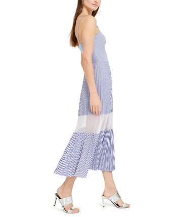 A|X Armani Exchange - Striped Pleated Dress