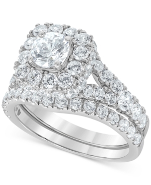 image of Diamond Halo Bridal Set (3 ct. t.w.) in 14k White Gold