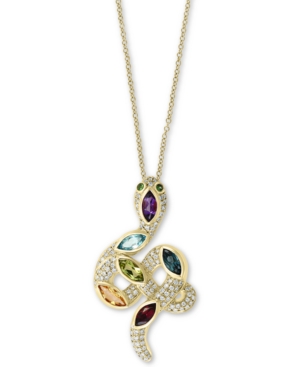 image of Effy Multi-Gemstone (1-3/4 ct. t.w.) & Diamond (3/8 ct. t.w.) 18