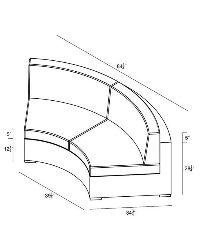 Harmonia Living Urbana 3 Piece Curve Sectional Set Macy's