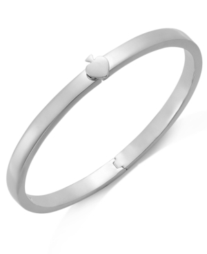 UPC 098686376120 product image for kate spade new york Bracelet, Silver-Tone Spade Thin Hinged Bangle Bracelet | upcitemdb.com