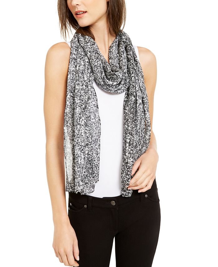Eileen Fisher Abstract-Print Silk Scarf, Created for Macy's - Macy's