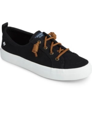 Shop Sperry Women's Crest Vibe Canvas Sneakers, Created For Macy's In Black