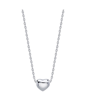 image of Unwritten Dainty Heart Necklace in Fine Silver Plate