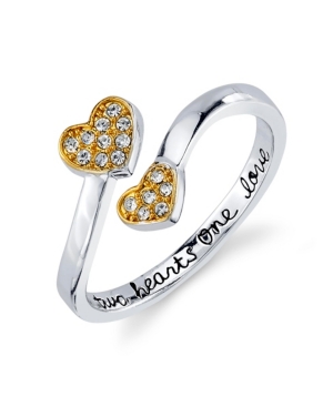 image of Unwritten Silver Plated Cubic Zirconia Double Heart 