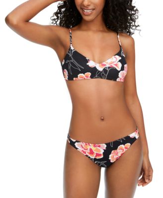 Roxy Juniors' Floral-Print Bikini Top 