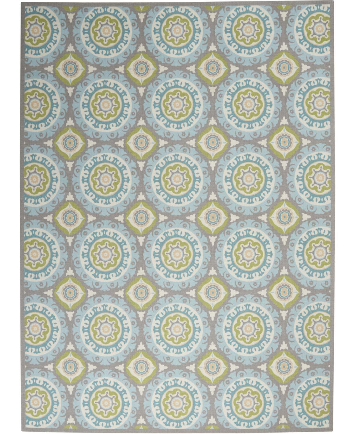 Long Street Looms Shady Brights SHA16 7'9in x 10'10in Outdoor Area Rug - Jade