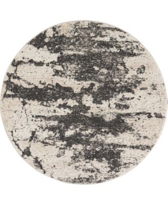 Maxell MAE07 Ivory 3'10" Round Area Rug