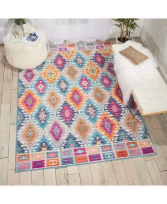 Zeal ZEA02 Multi 3'9" x 5'9" Area Rug