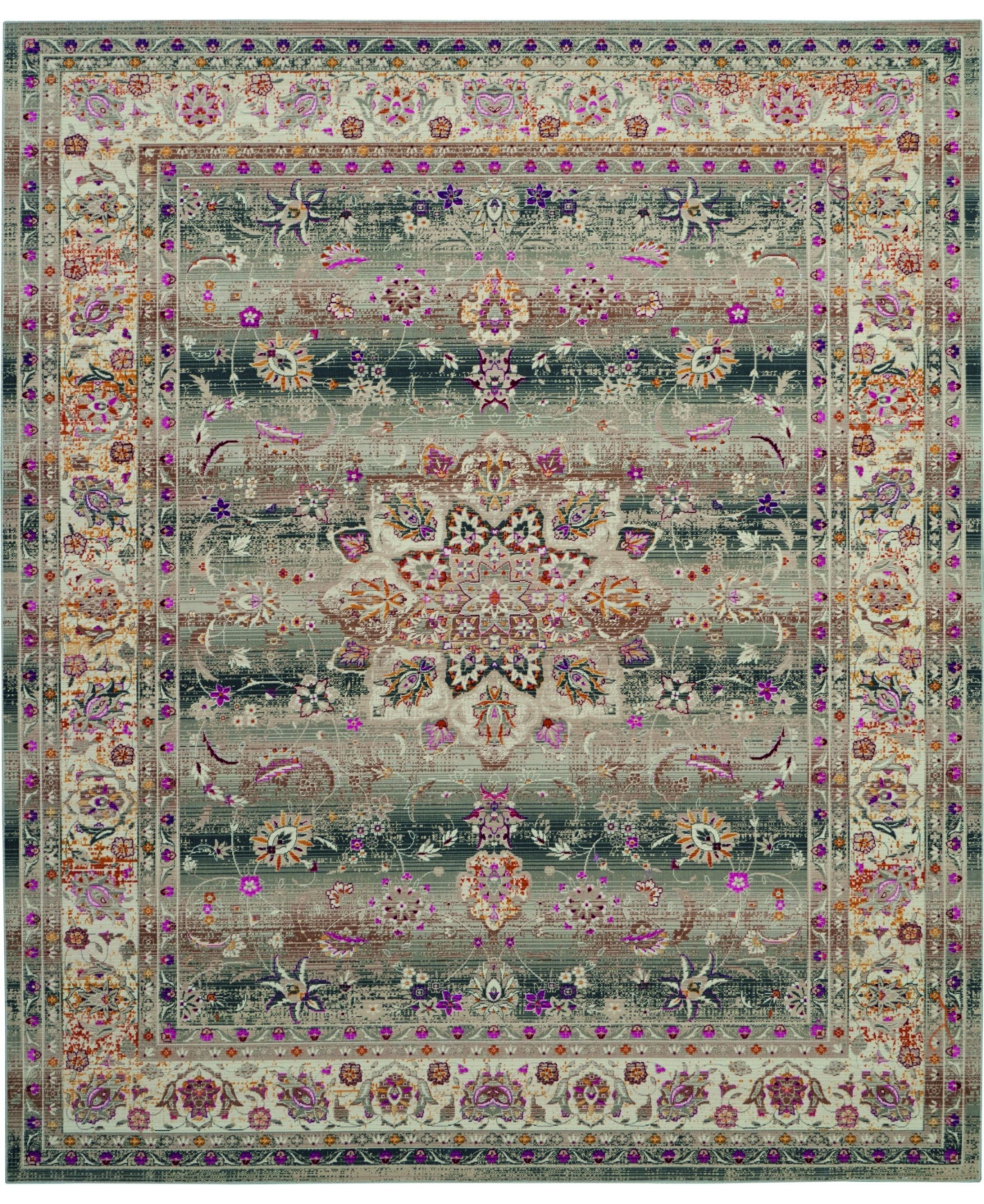 Long Street Looms Era Tabriz ERA01 7'10in x 9'10in Area Rug - Grey