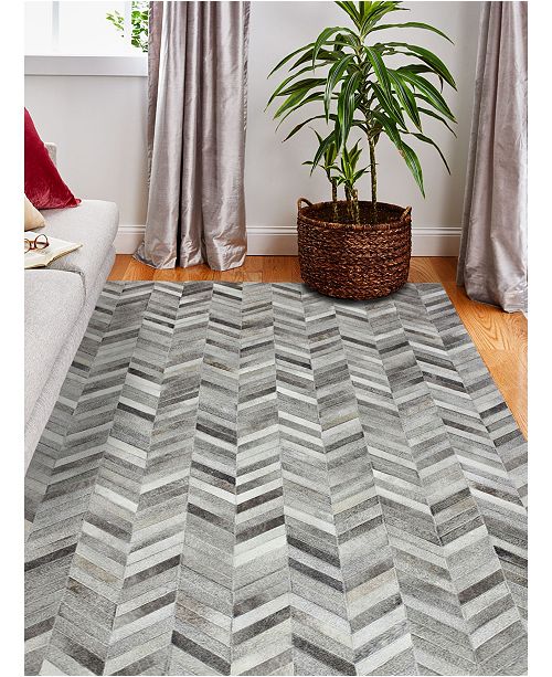 Bb Rugs Cowhide H112 Gray 4 X 6 Area Rug Reviews Rugs Macy S
