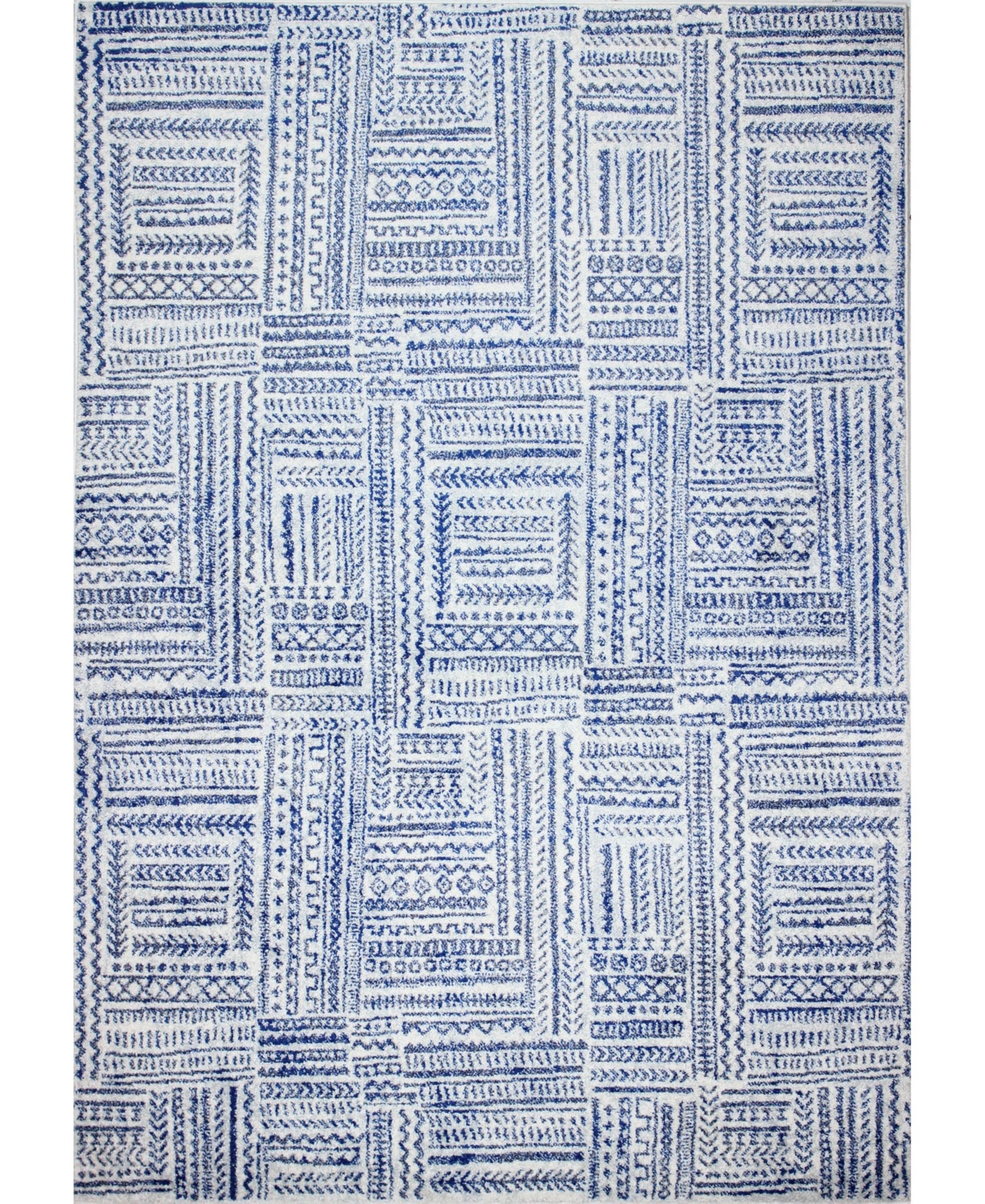 Closeout! Bb Rugs Cassius M147 8'6in x 11'6in Area Rug - Ivory and Blue