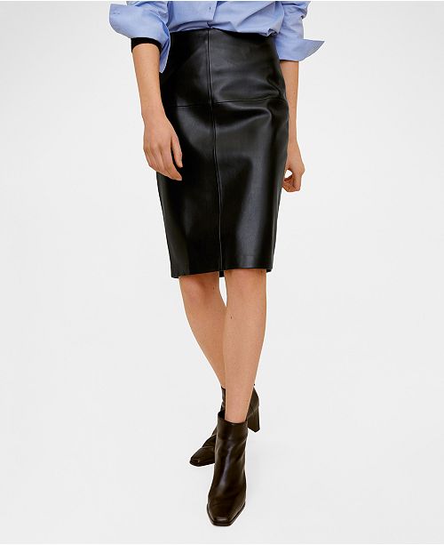 Mango Faux Leather Pencil Skirt Reviews Women Macy S