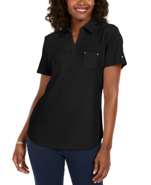 Karen Scott Cotton Polo Shirt Created for Macy's