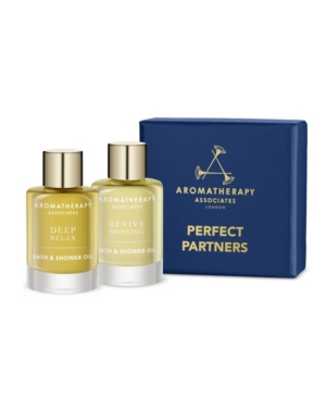 AROMATHERAPY ASSOCIATES PERFECT PARTNERS BATH AND SHOWER OIL TRAVEL AND GIFT SET OF 2, 9ML EACH