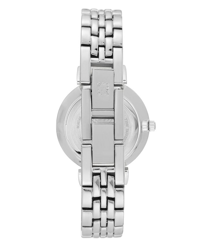 Anne Klein Women's Considered Solar-Powered Silver-Tone Bracelet Watch ...