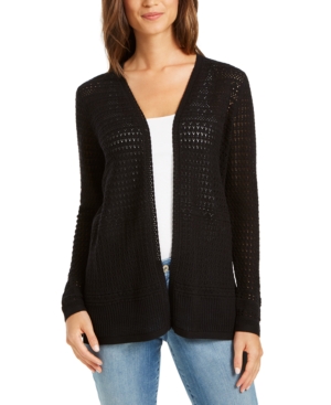 Charter Club Pointelle-Knit Open-Front Cardigan Created for Macy's
