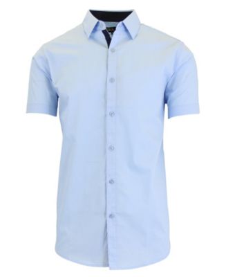 Galaxy By Harvic Men's Slim-Fit Short Sleeve Solid Dress Shirts - Macy's