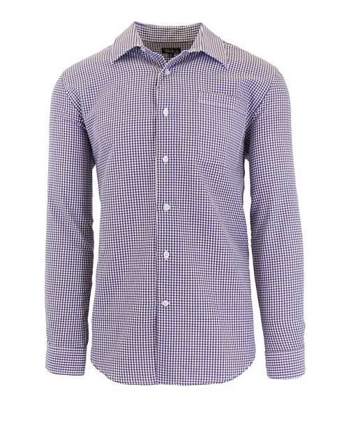 Galaxy By Harvic Men S Long Sleeve Slim Fit Printed Cotton Dress Shirts Reviews Casual Button Down Shirts Men Macy S