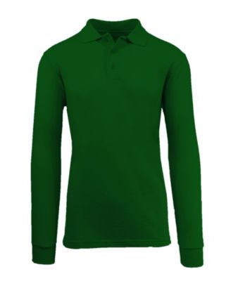 Men's Long Sleeve Pique Polo Shirt