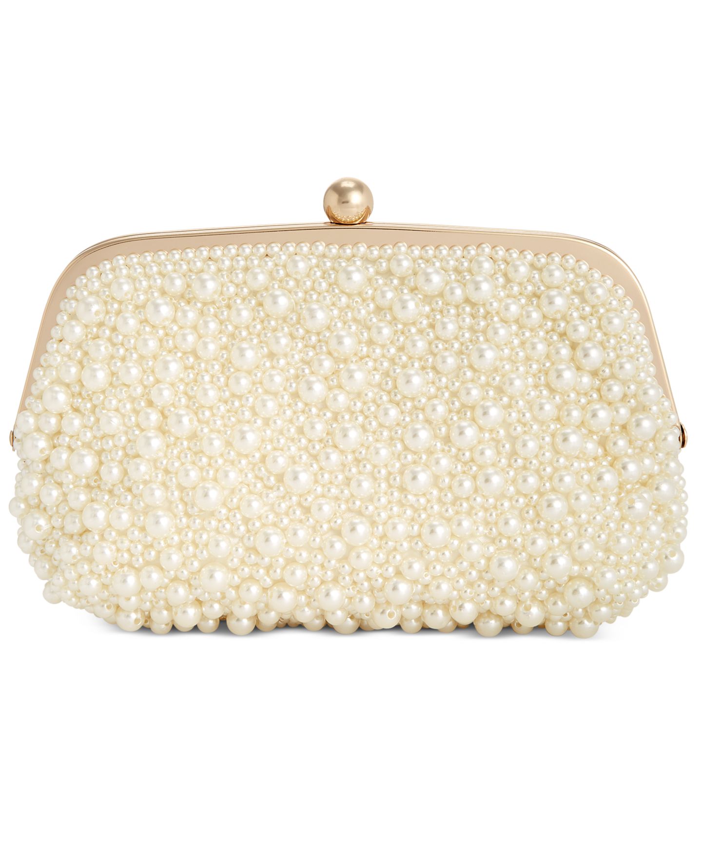 Женский клатч I.N.C. International Concepts All Over Pearl Pouch Clutch, цвет: Жемчужный / Золотой — фото 1