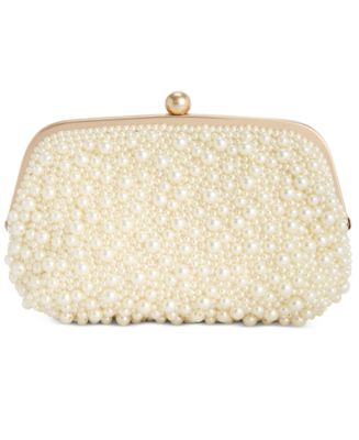 Ladies Pearl Clutch Handbag