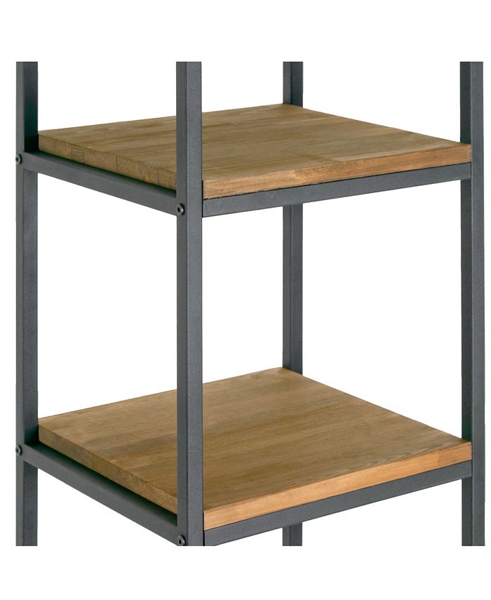 Glamour Home Ailis 57" Pine Wood Shelf Etagere Bookcase Media Center