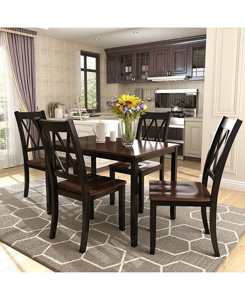 Harper Bright Designs 5 Piece Dining Table Set Home Kitchen