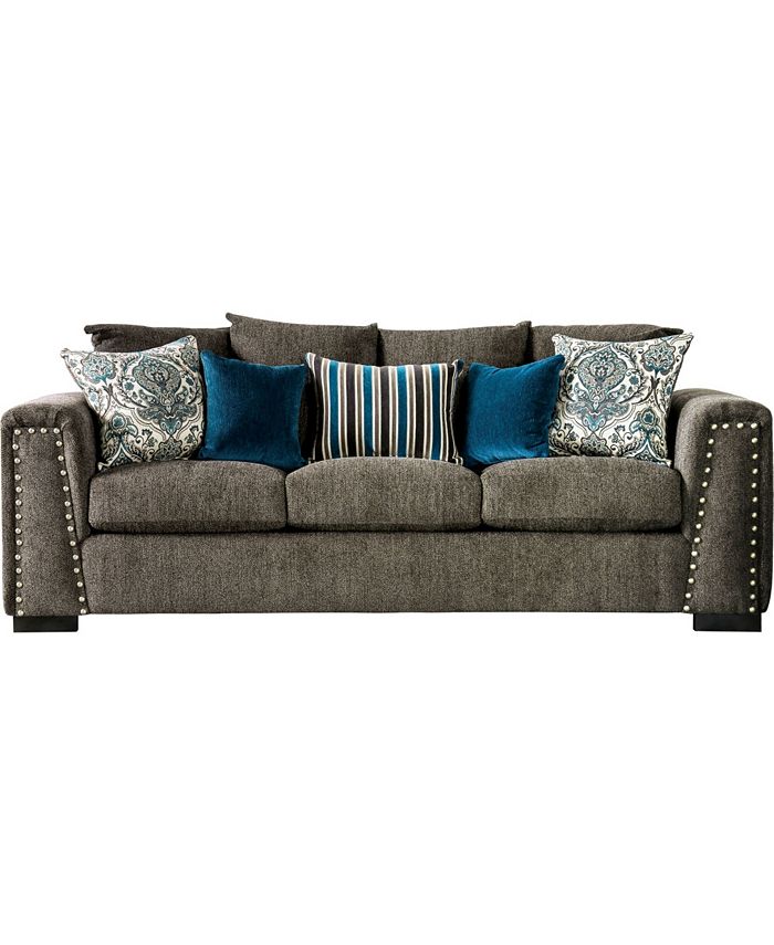 Furniture of America Tukwila Upholstered Sofa Macy's