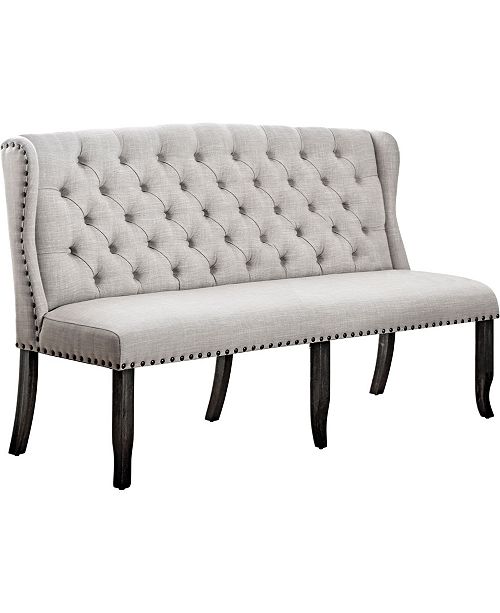 Furniture Of America Bromery Upholstered Love Seat Bench Reviews