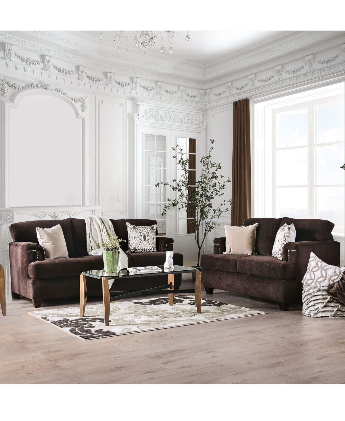 Furniture of America Herriot Upholstered Sofa