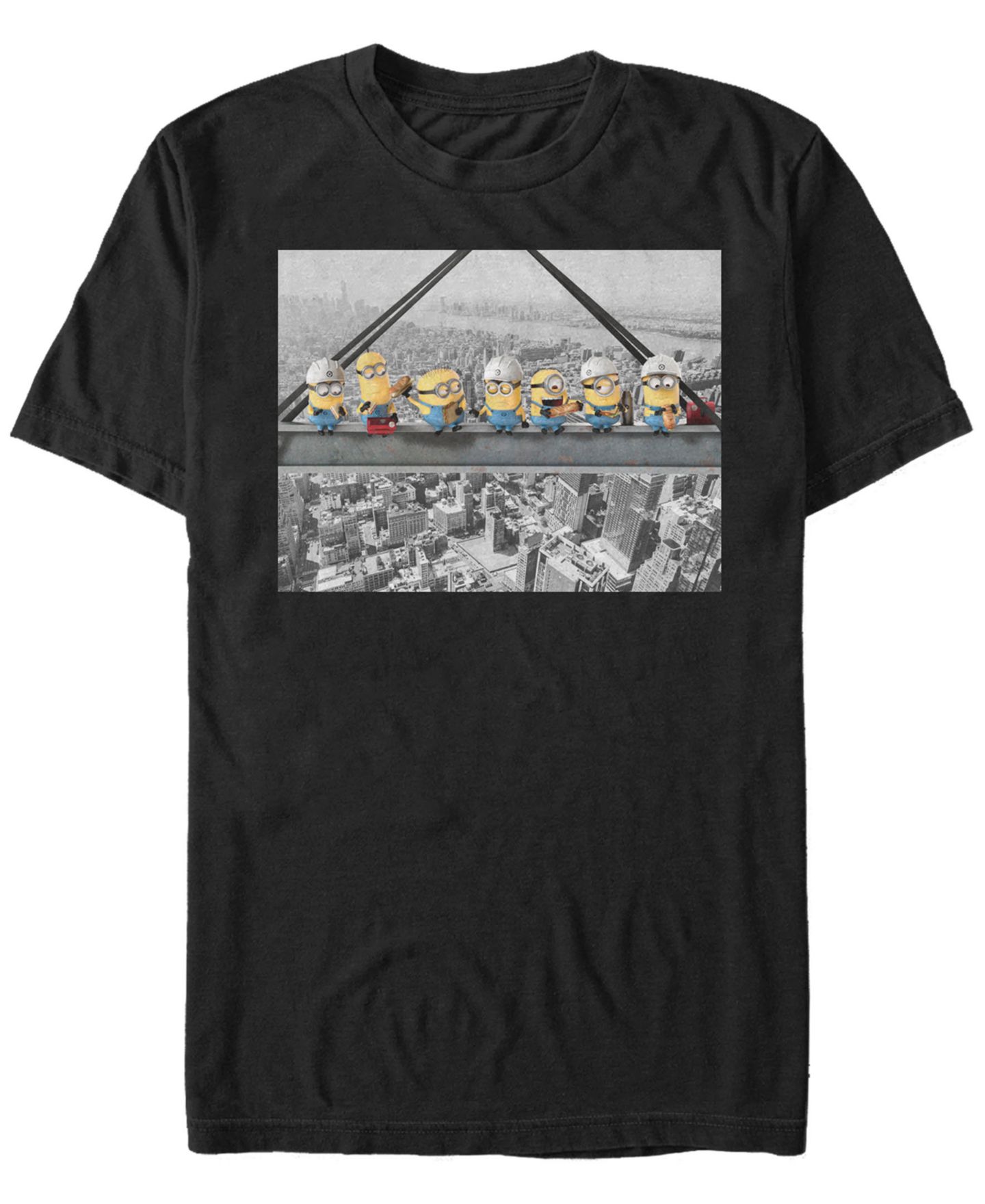 Мужская футболка Fifth Sun Minions But First Lunch Short Sleeve, цвет: Чёрный — фото 1