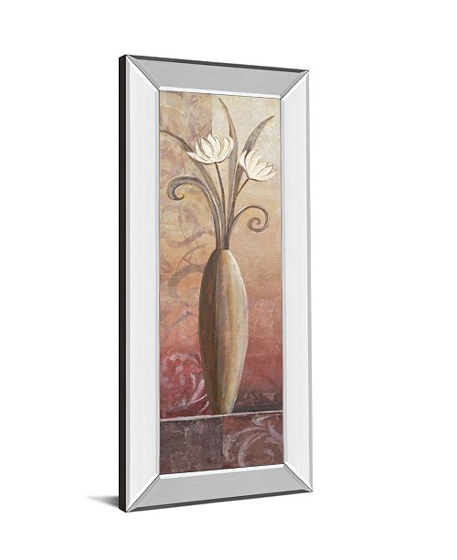 Classy Art Flower In Vase Print In Mirrored Framed Print Wall Art