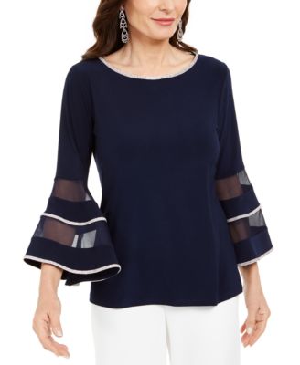 macys plus size formal tops