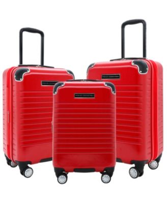 red luggage set