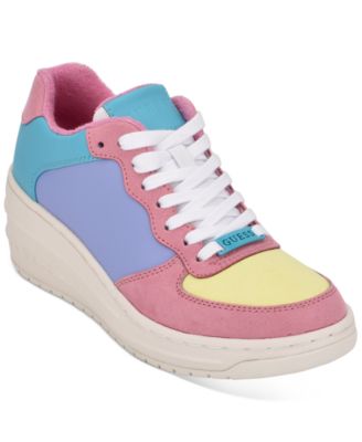 pink wedges sneakers