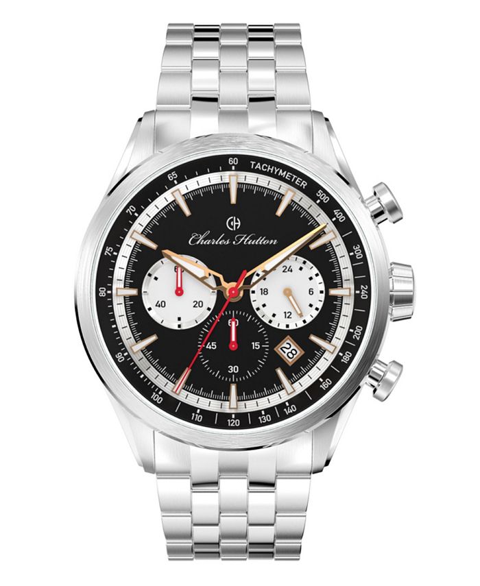 Charles Hutton Men s Aristocrat Chronograph Silver Stainless Steel